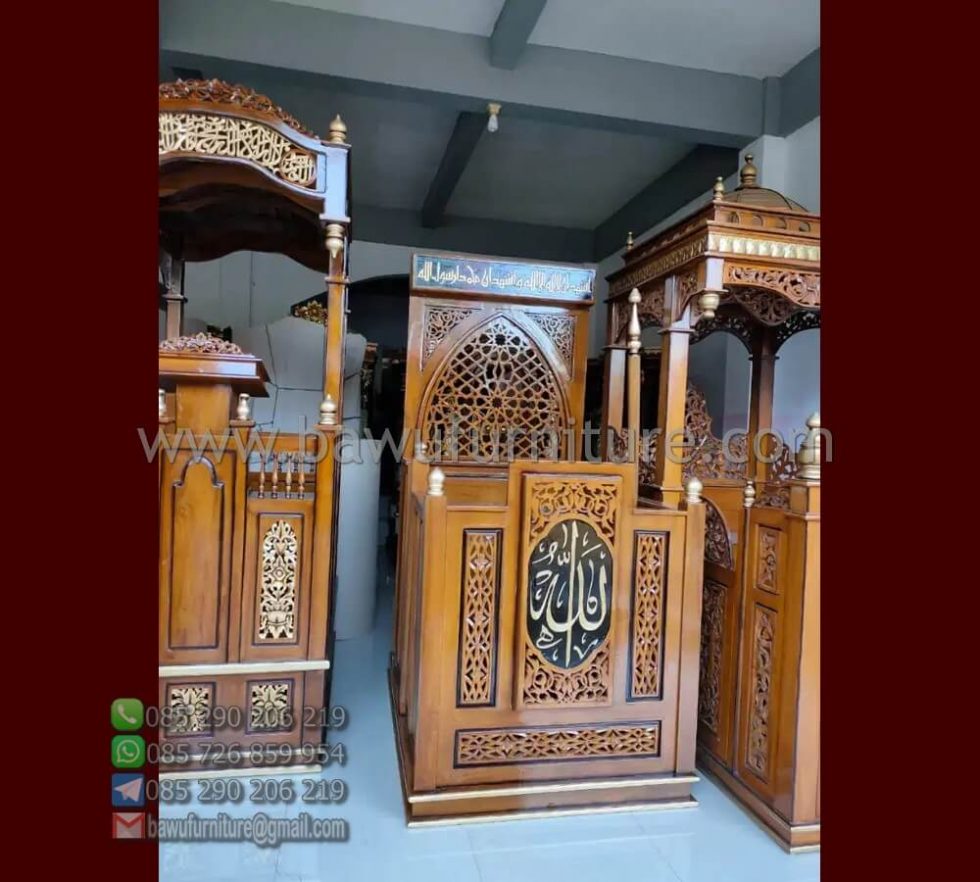 Mimbar Khutbah Minimalis Dari Kayu Jati Jual Murah Podium Mimbar