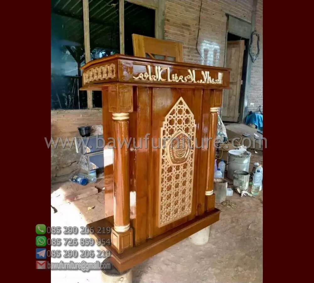 Jual Podium Minimalis Modern Dari Kayu Jati Terbaru Bawu Furniture