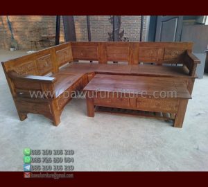 Jual Kursi Sudut Ukir Kayu Jati Model Terbaru Jepara Bawu Furniture