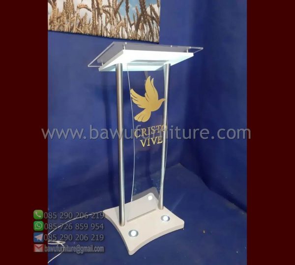 Podium Stainless Akrilik Murah