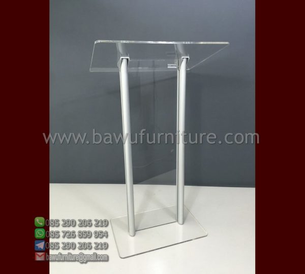 Podium Pidato Akrilik Aluminium