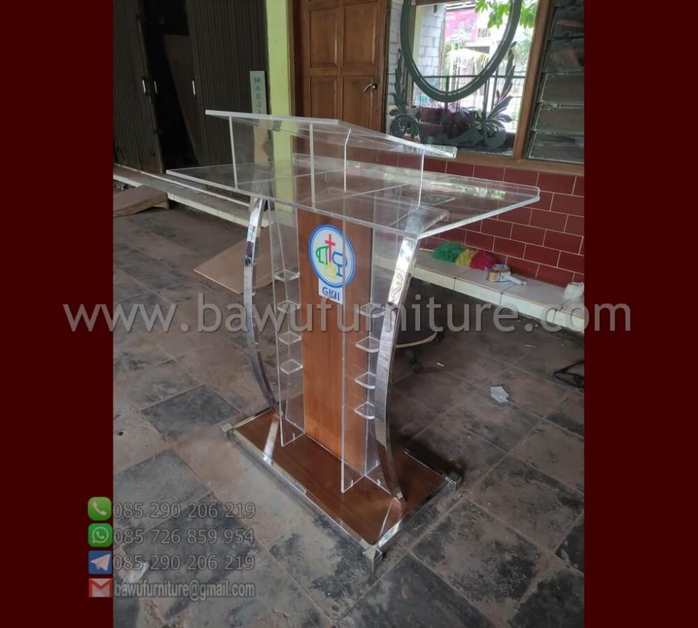 Jual Mimbar Gereja Gkii Model Minimalis Modern Akrilik Podium Mimbar