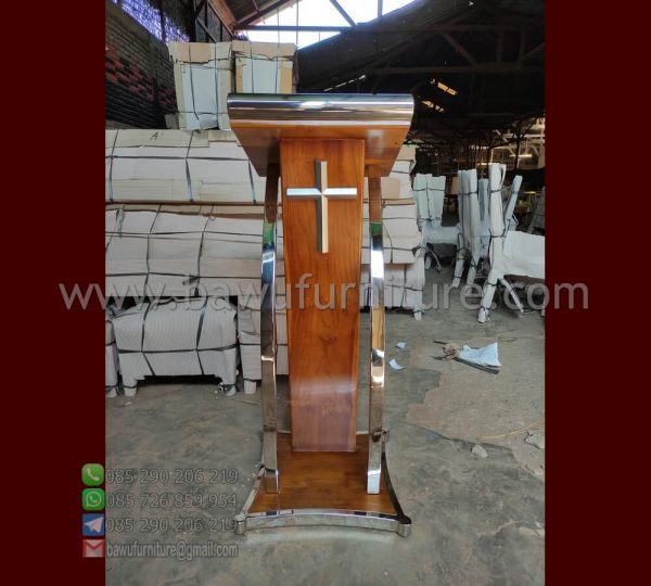 Jual Podium Gereja Minimalis Jati