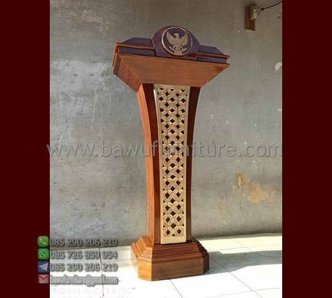 Model Podium Kayu Jati Desain Minimalis Jokowi Jepara | Podium Mimbar ...