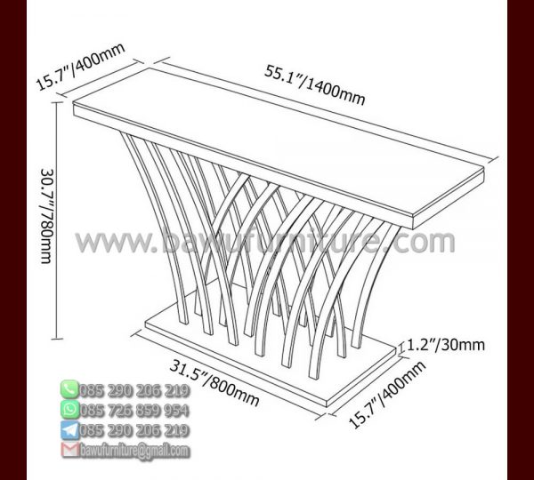 Meja Konsol Stainless Minimalis