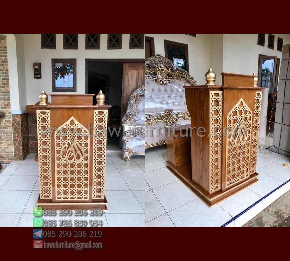 Harga Podium Kayu Jati Model Minimalis Jokowi Jepara | Podium Mimbar ...