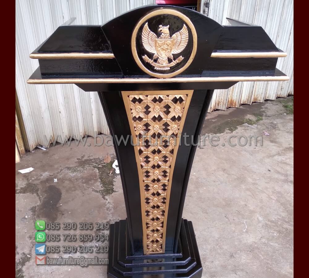 Model Podium Pidato Minimalis Dari Kayu Jati Jepara | Bawu Furniture