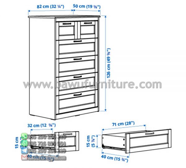 Drawer Kayu Jati Jepara