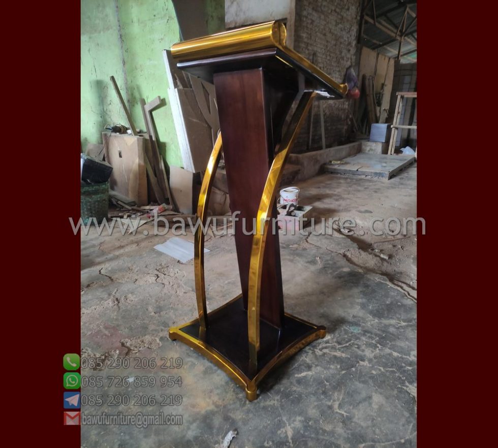 Model Podium Pidato Desain Minimalis Tiang Stainless | Podium Mimbar ...