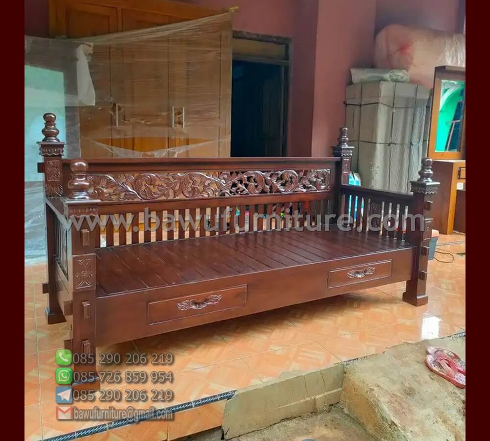 Bale Bale Kayu Jati Model Ukiran Jepara | Bawu Furniture