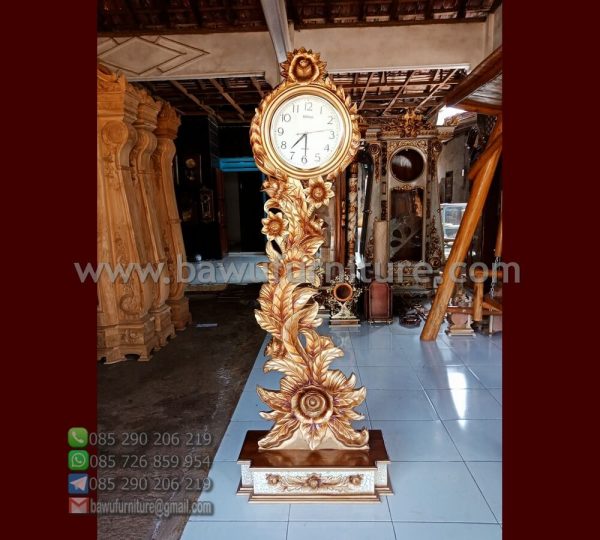 Jam Hias Motif Bunga