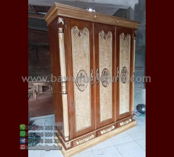 Lemari 3 Pintu Jati