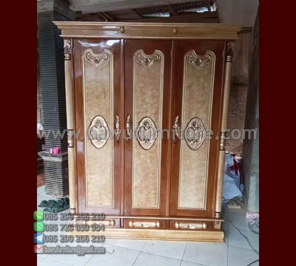 Lemari 3 Pintu Jati