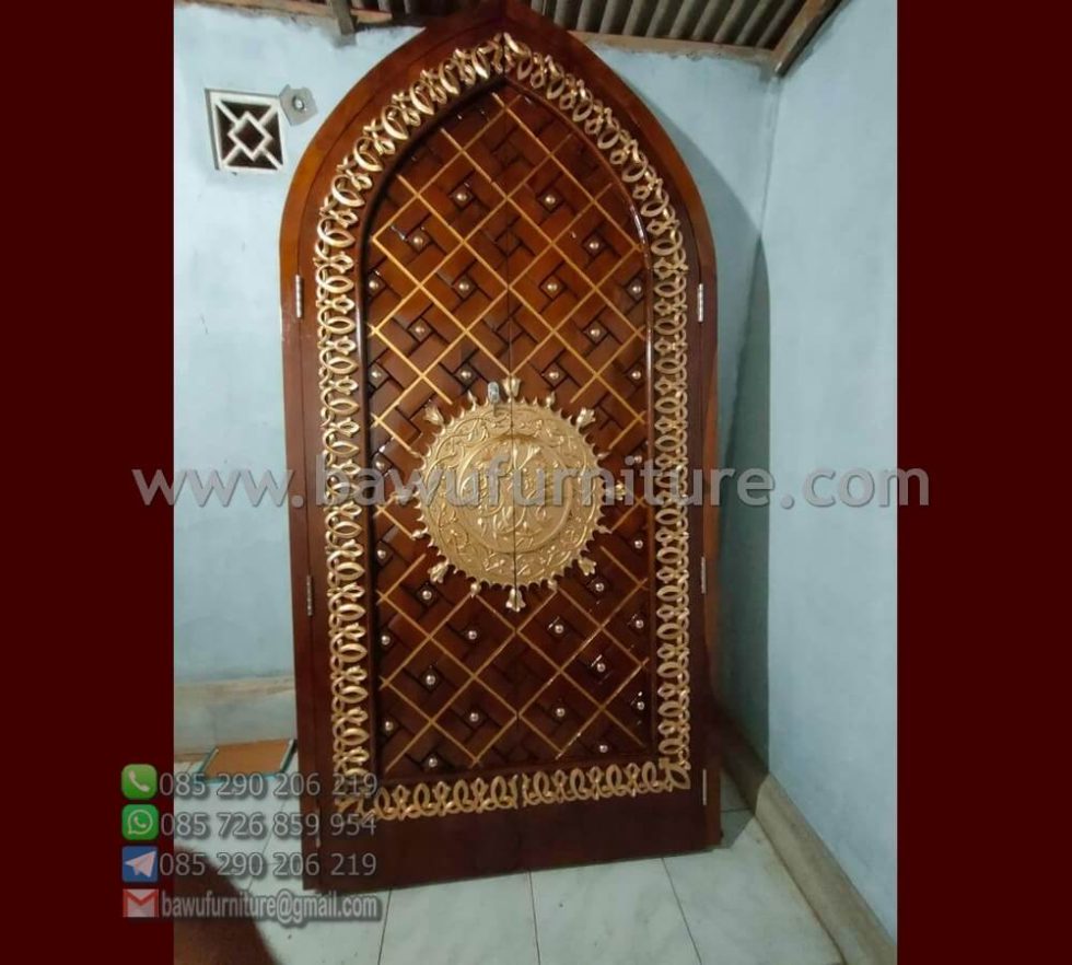 Pintu Masjid Nabawi Terbaru Dari Kayu Jati Podium Mimbar Pidato Minimalis Stainless Bawu