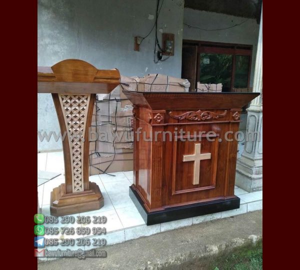 Mimbar Gereja Minimalis Lambang Salib