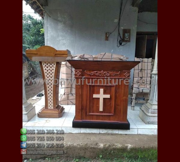 Mimbar Gereja Minimalis Lambang Salib