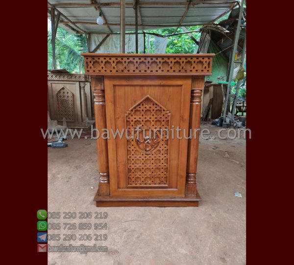 Jual Podium Mimbar Jati Minimalis