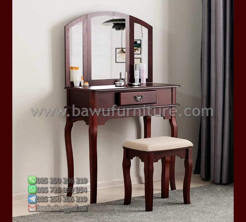 Jual Meja Rias Minimalis Rustic Dari Kayu Jati Jepara Murah Bawu Furniture